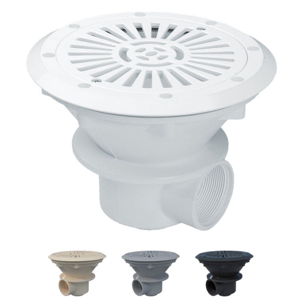 Bonde de fond 210 avec grille ABS plate